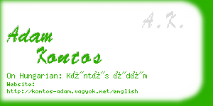 adam kontos business card